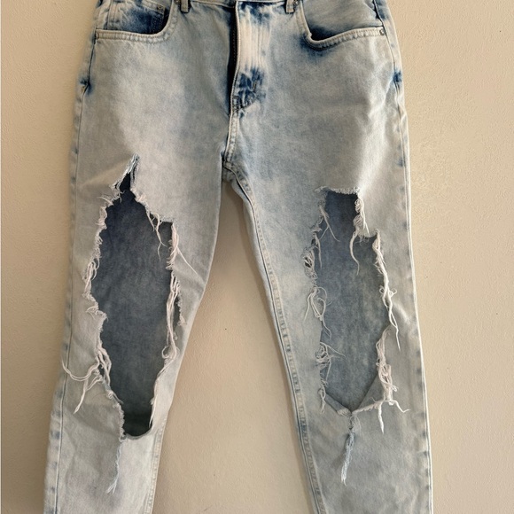 Distressed Light Blue Jeans - Picture 1 of 4